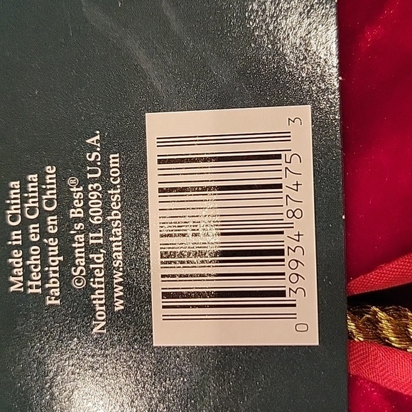 SANTA'S Best 56" Red Velvet Beaded luxurious Christmas 🎄 Tree Skirt - Picture 7 of 7